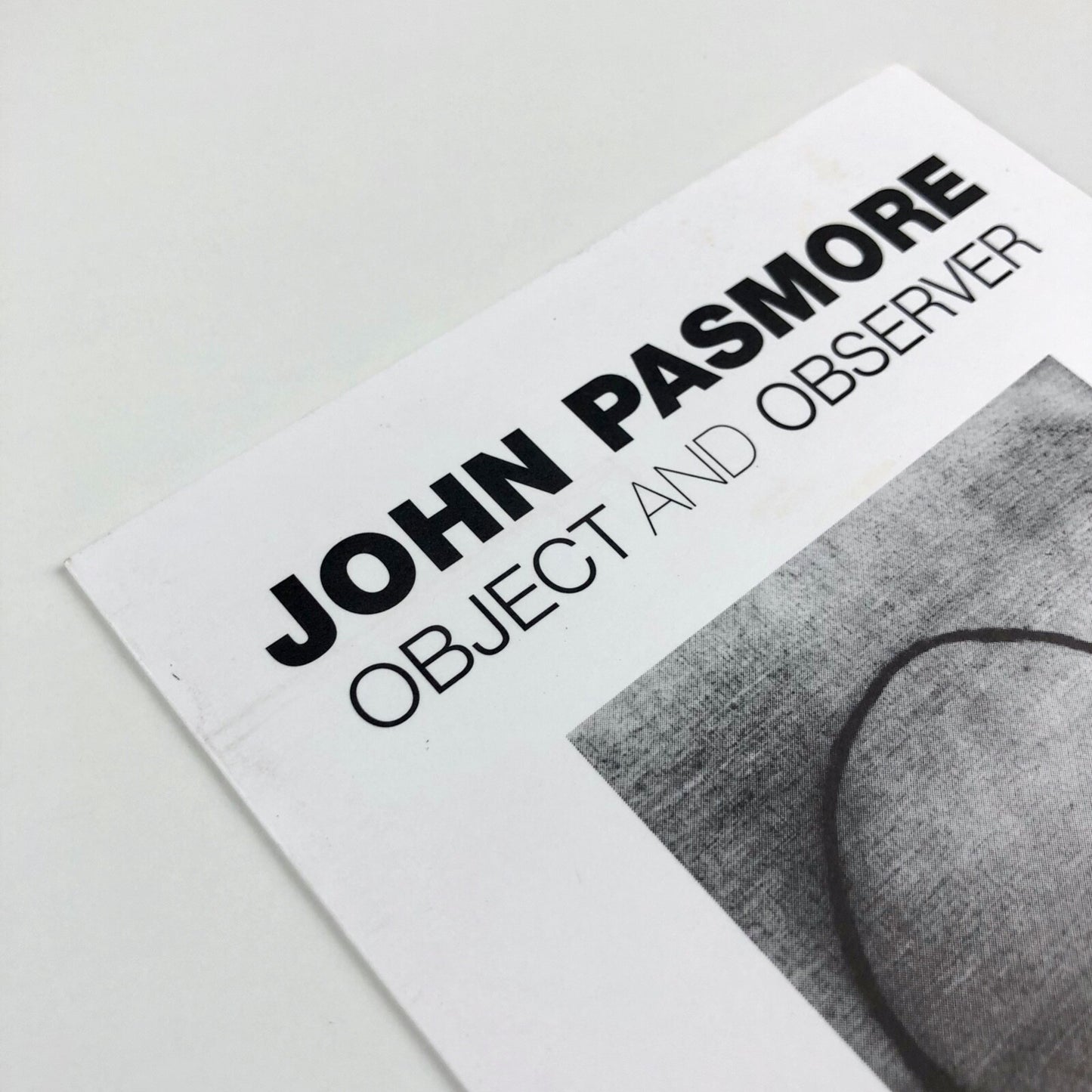 John Pasmore – Object & Observer, Paintings & Sculpture | The Air Gallery folded card, 1997