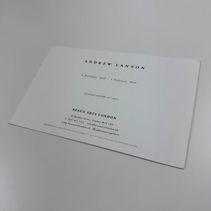 Promotional card for Andrew Lanyon Beaux Arts London 2019/20