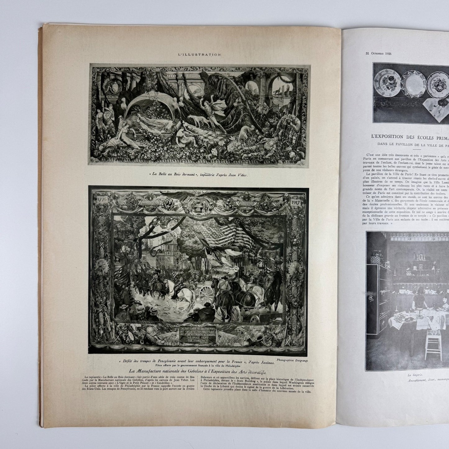 L’Illustration 31 October 1925. No 4313 Arts Decoratifs Moderne