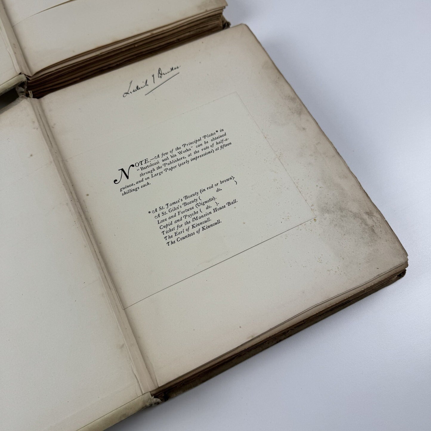 Bartolozzi and his works by Andrew W. Tuer | London Field & Tuer | Two volumes