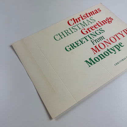 Monotype Christmas card 1989, unfinished | Ellington | Design by Michael Harvey
