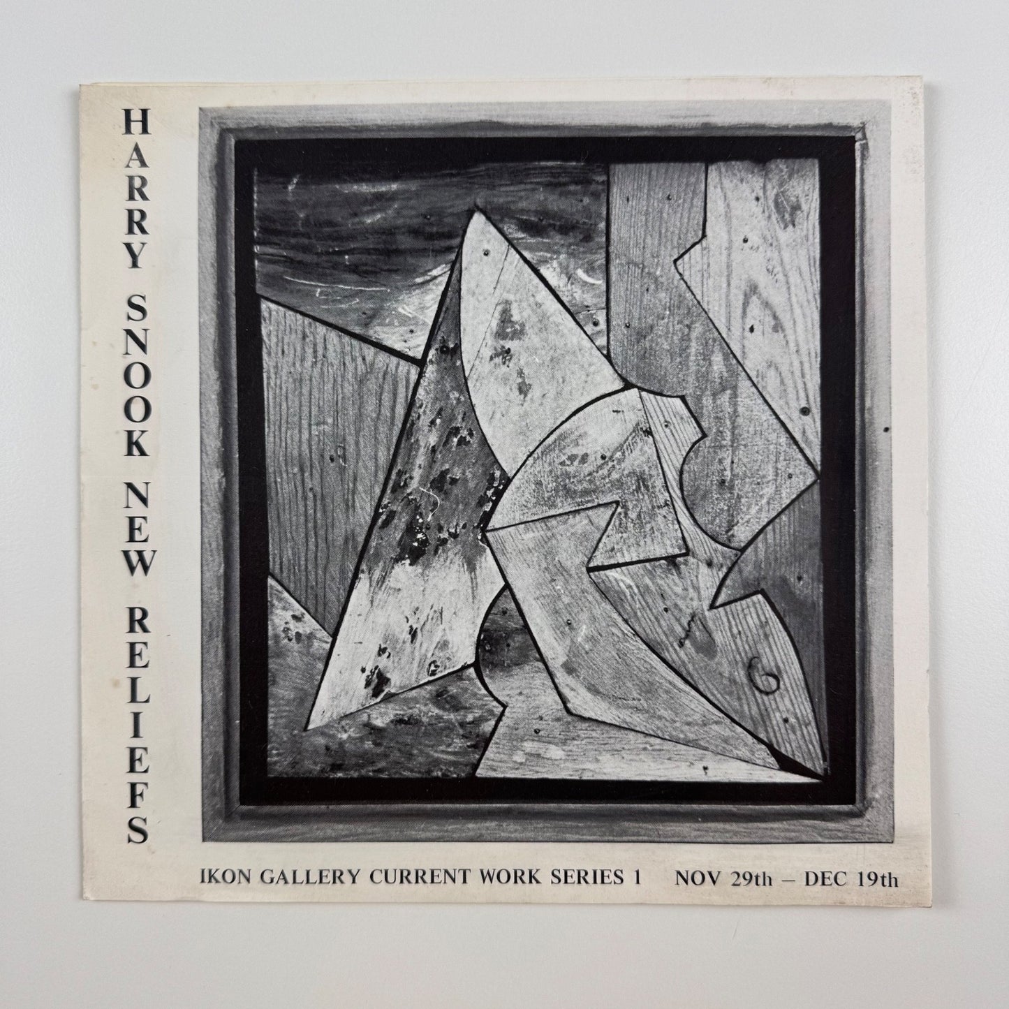 Leaflet for Harry Snook New Reliefs | Ikon Gallery Current Work Series 1, 1978