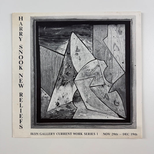 Leaflet for Harry Snook New Reliefs | Ikon Gallery Current Work Series 1, 1978
