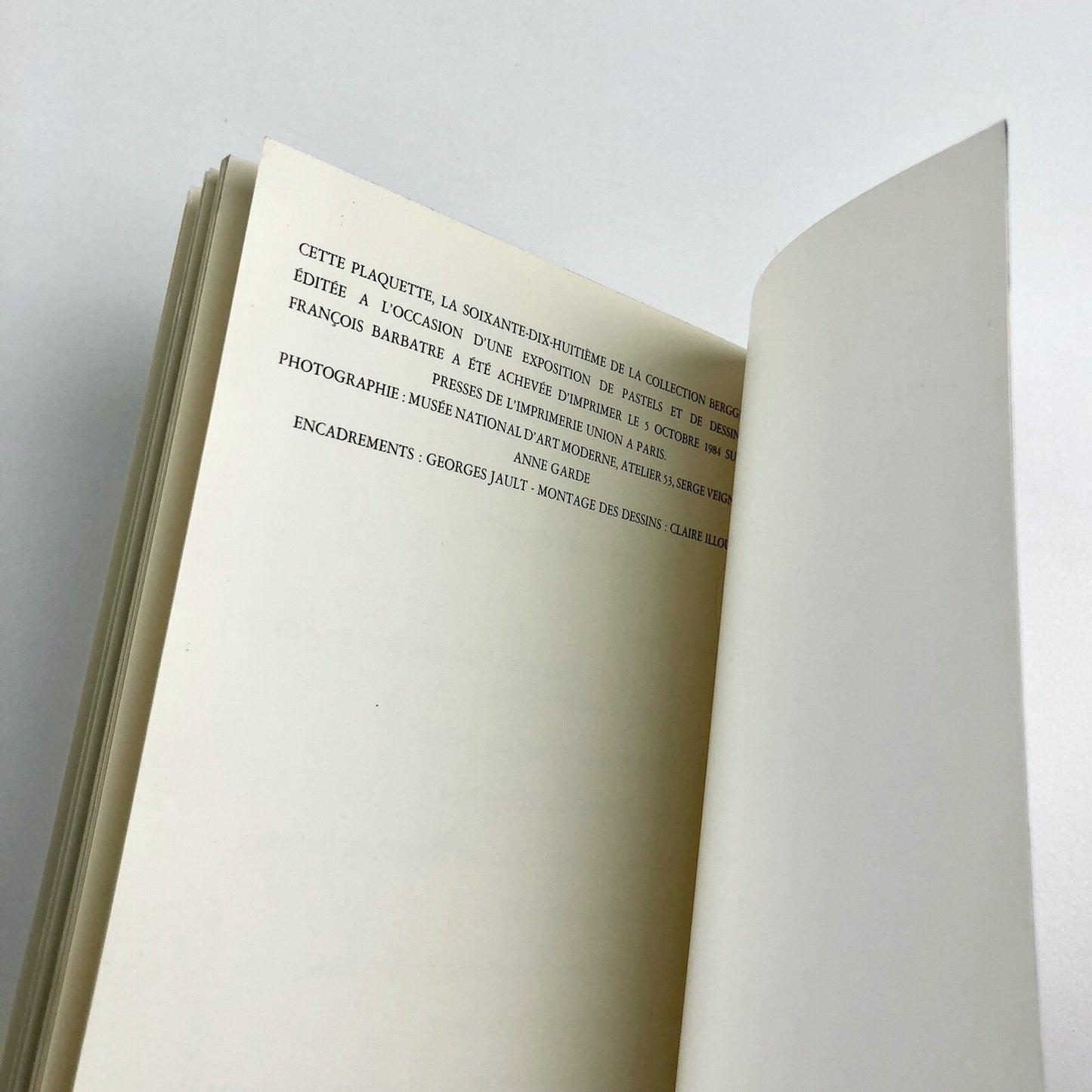 Barbatre. Pastels et Dessins | Berggruen Paris exhibition catalogue, 1984
