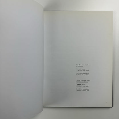 Lennart Grau. 2 CM über dem Zenit | Circle Culture Gallery 2016 catalogue