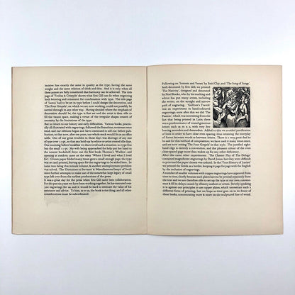 The Golden Cockerel Press – leaflet article printed for The Colophon, July 1931 | Engravings by Robert Gibbings