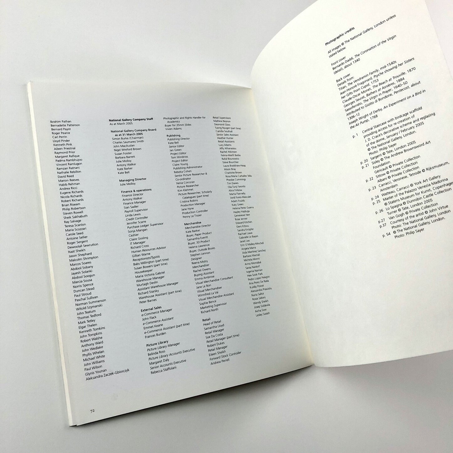 The National Gallery Review, April 2004 – March 2005