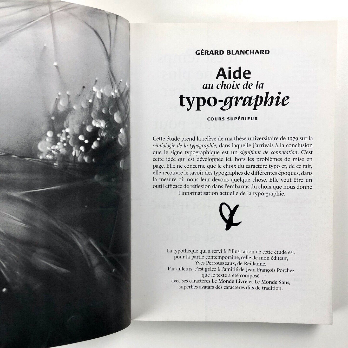 Aide au choix de la Typographie – Cours Supérieur | Gérard Blanchard, 1998