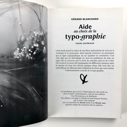 Aide au choix de la Typographie – Cours Supérieur | Gérard Blanchard, 1998