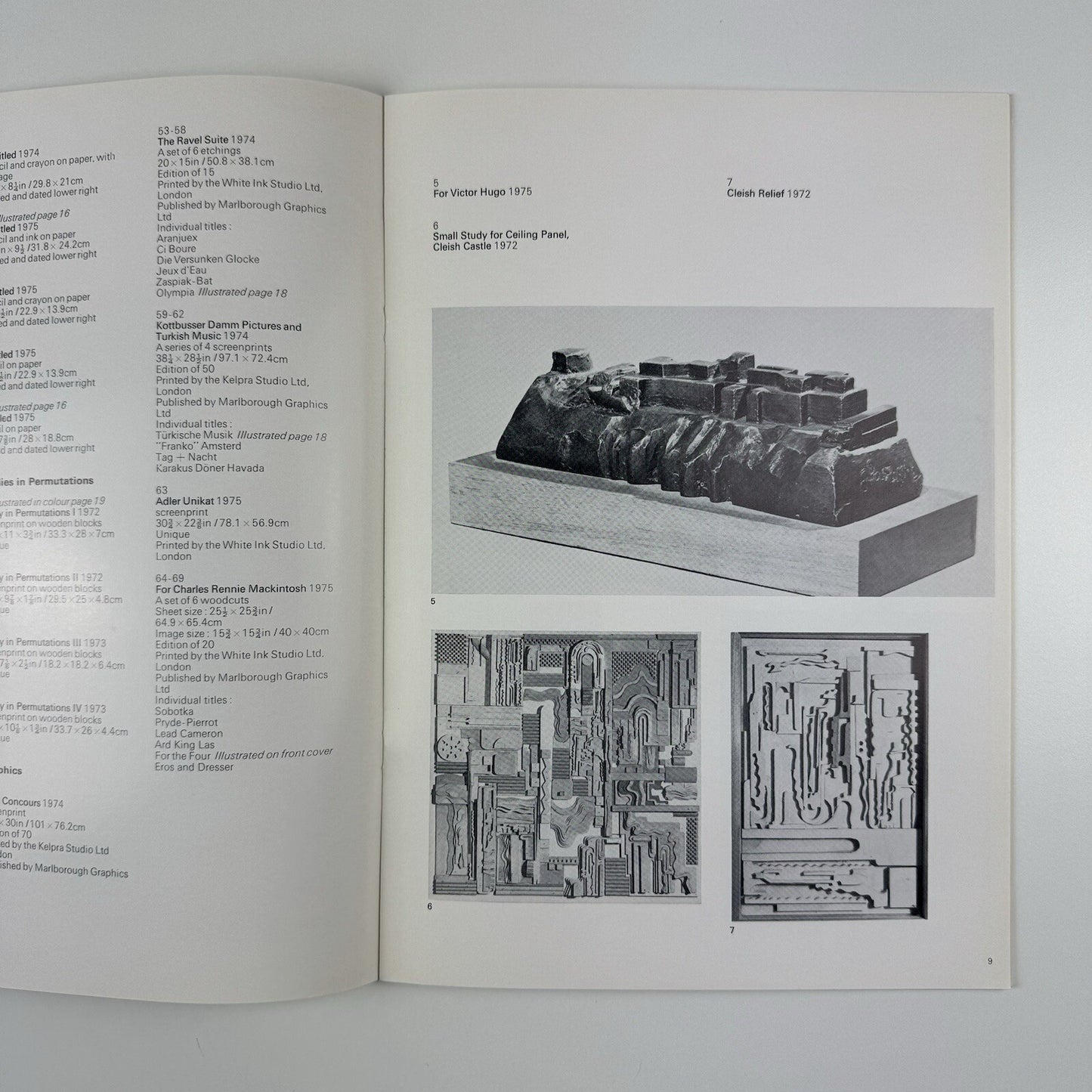 Eduardo Paolozzi - New Reliefs and Sculpture | Marlborough Fine Art catalogue, 1976
