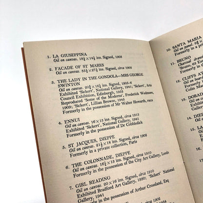 Walter Sickert - Paul Delance | Roland Browse Delbanco exhibition booklet, 1957