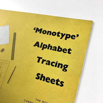 Monotype Alphabet Tracing Sheets – promotional leaflet, The Monotype Corporation
