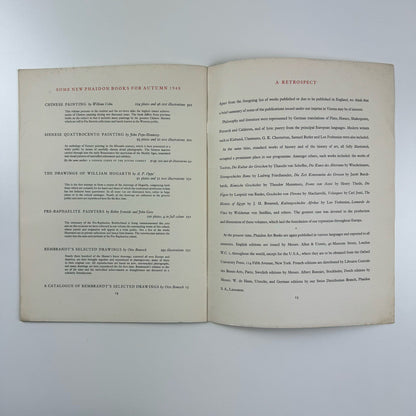 The Phaidon Press. A retrospect and prospectus 1923-1948