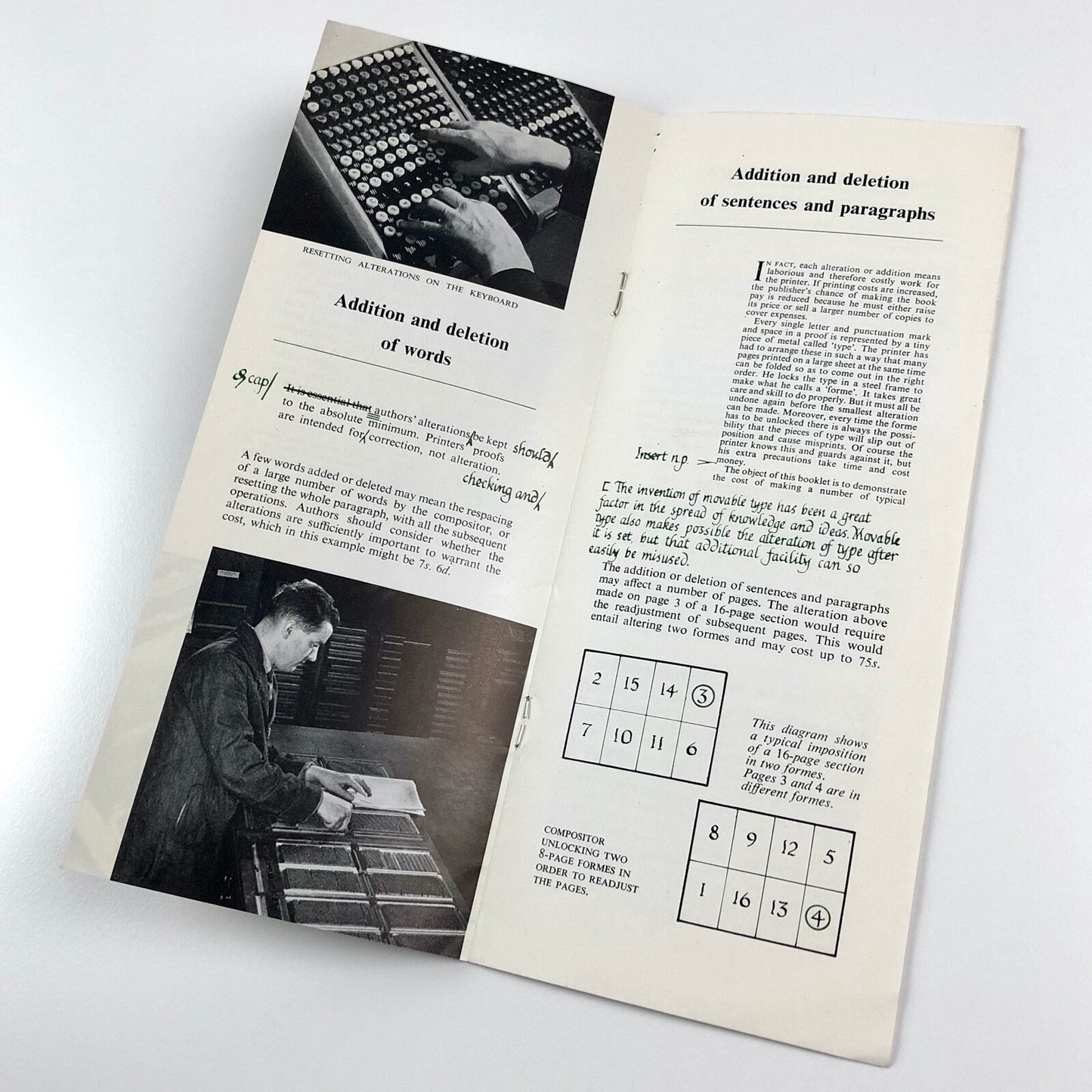 Authors’ Alterations cost money and cause delay... | Federation of Master Printers leaflet | Undated, probably 1960s