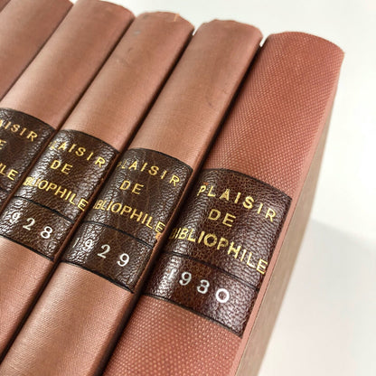 Plaisir de Bibliophile. Gazette trimestrielle des amateurs de livres modernes | 1925-1930 – 24 issues bound in six volumes