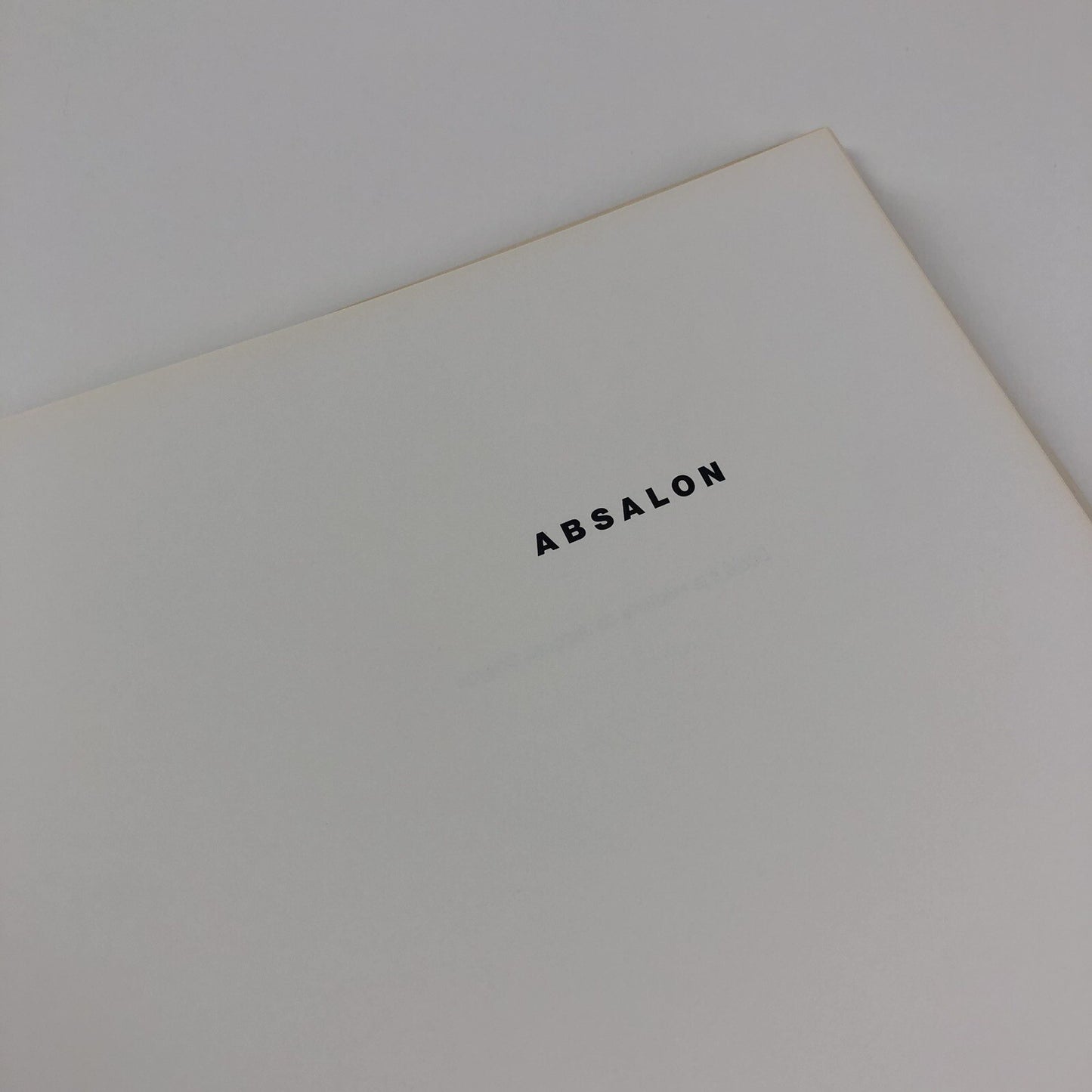 Absalon. Association Française d’Action Artistique a Paris, 1995