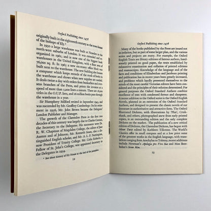 Oxford Publishing since 1478 by Derek Hudson | Oxford University Press, 1966 edition