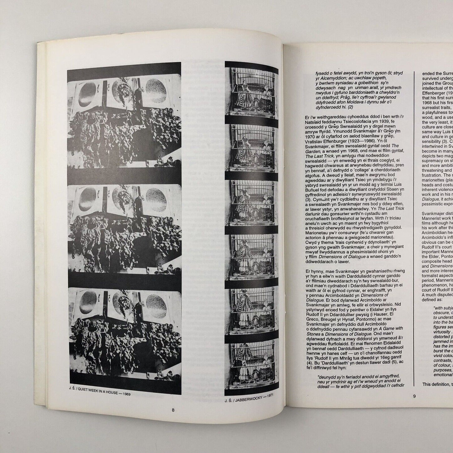 [Jan and Eva] Svankmajer in Wales. The Communication of Dreams | Chapter, Cardiff, 1992