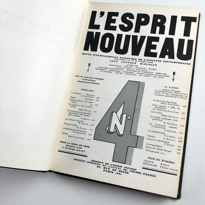 L'Esprit Nouveau – Numbers 4-6 Da Capo, New York | Reprinted facsimile edition, 1968