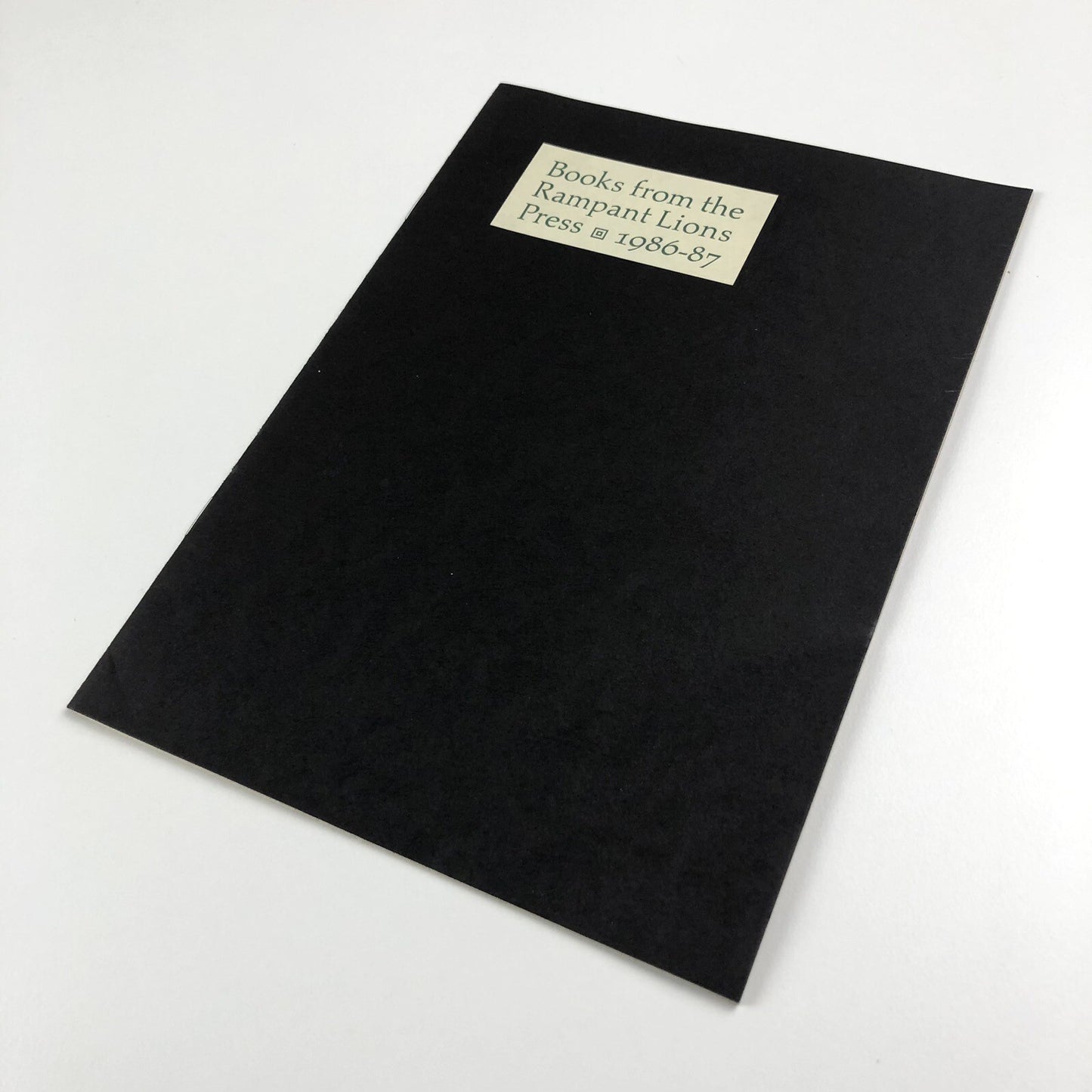 Books from the Rampant Lions Press 1986-87 | Sebastian Carter signature