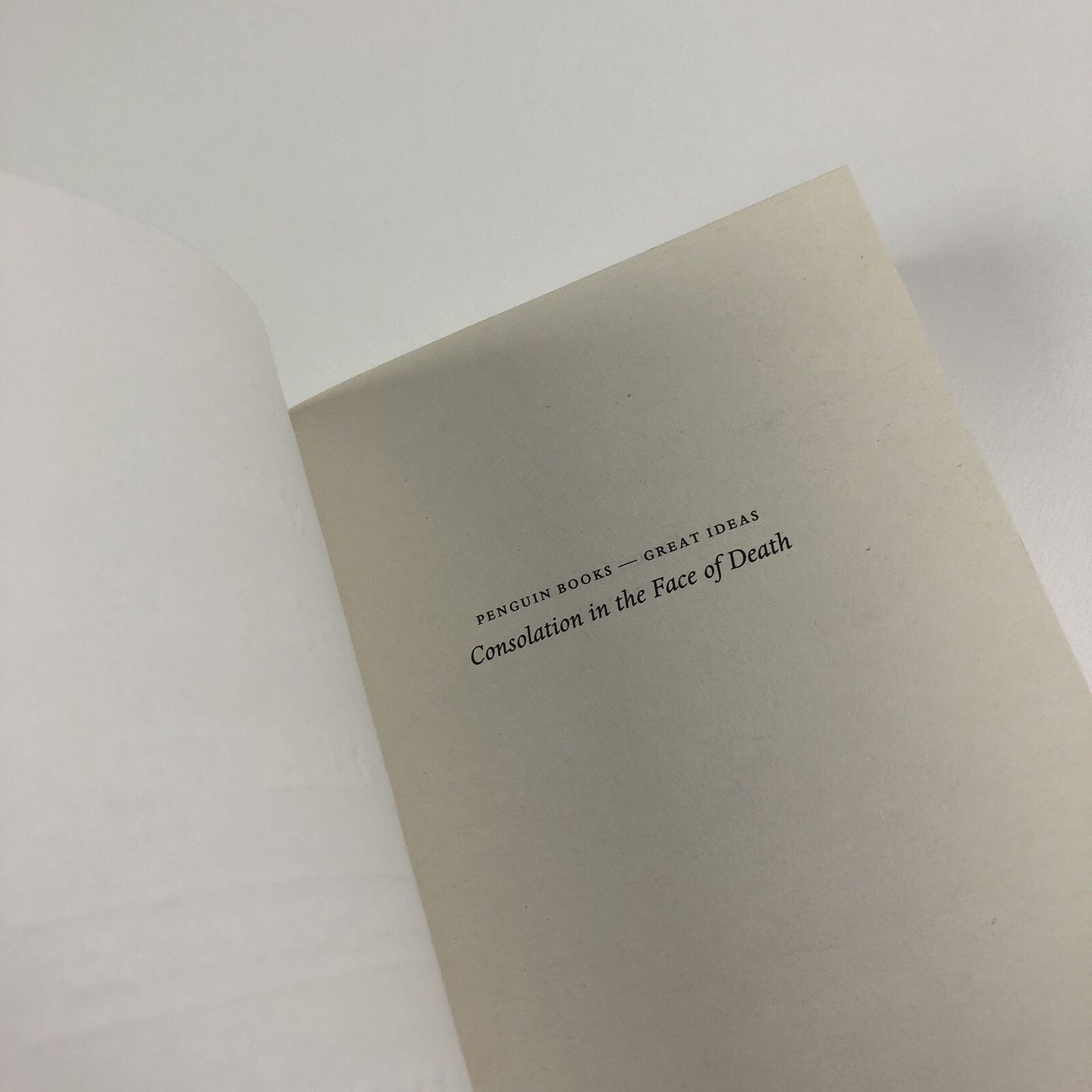 Consolation in the Face of Death by Samuel Johnson | Penguin Books – Great Ideas series, 2009
