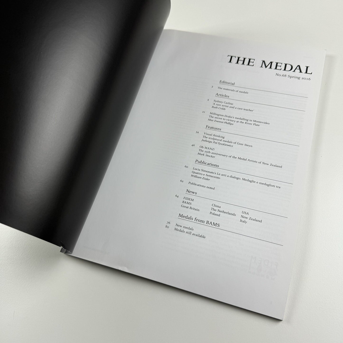 The Medal. British Art Medal Society BAMS journal. Issue No. 68, Spring 2016