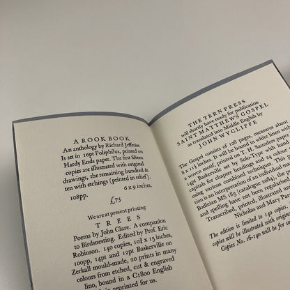 Promotional leaflet for Tern Press | Nicholas and Mary Parry, c.1988