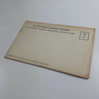 An Ariel Poem - Sirmione Peninsula by Stephen Spender, illustrated by Lynton Lamb, 1954 unopened envelope