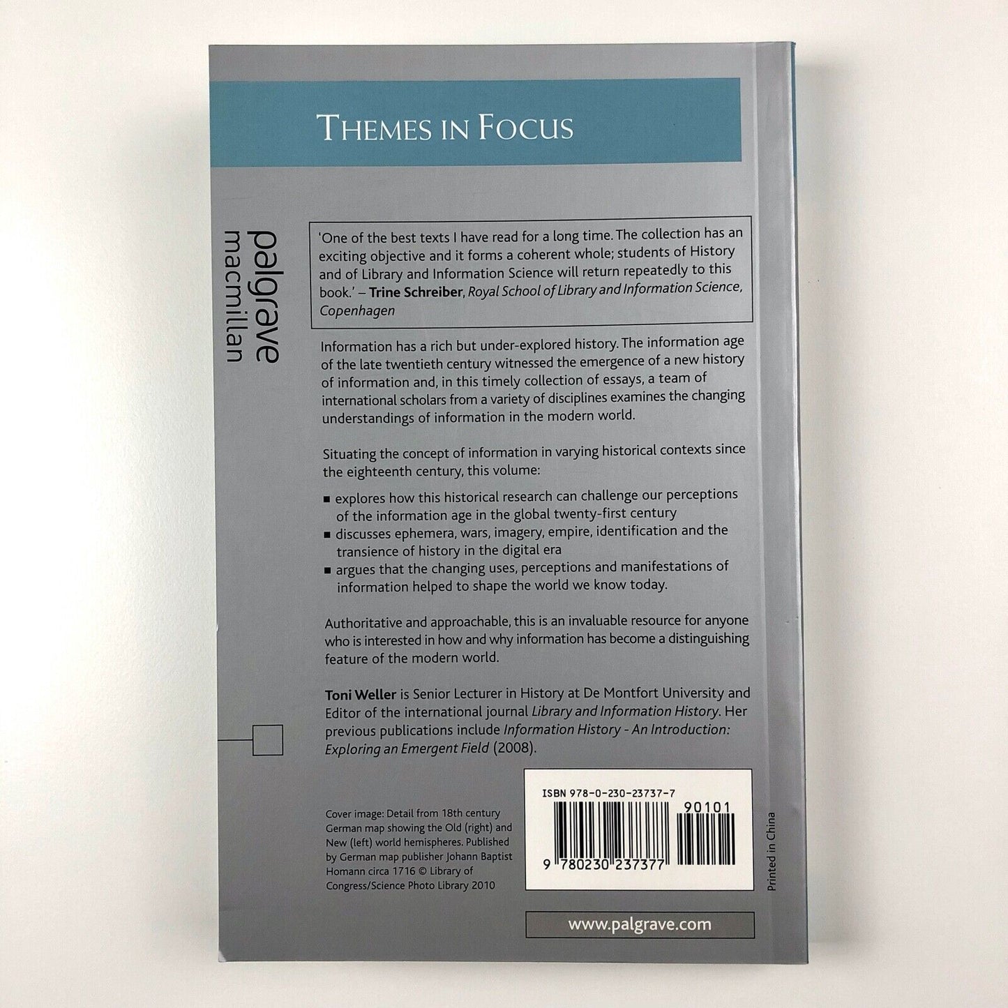 Information History in the Modern World | Edited by Toni Weller | Palgrave Macmillan, 2011