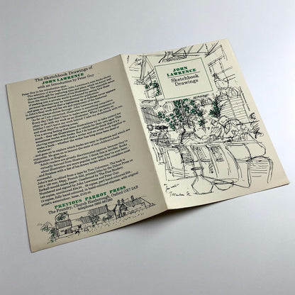 Leaflet to promote: Sketchbook Drawings by John Lawrence | Cover Cranks Restaurant