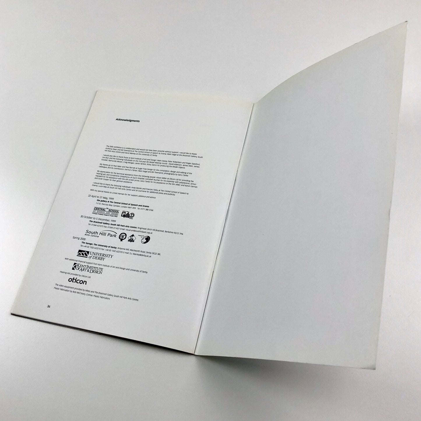 Gary Clough Stills | South Hill Park, Bracknell Gallery 1999