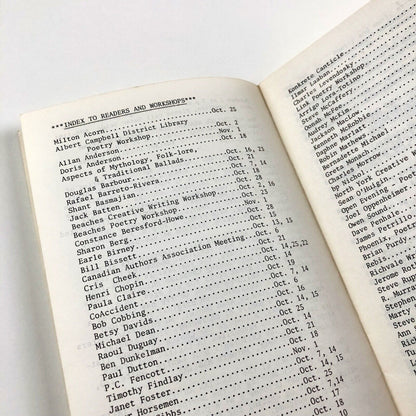 Poetry Toronto Newsletter 34, Oct 1978 | Festival of Sound Poetry | Lawrence Upton