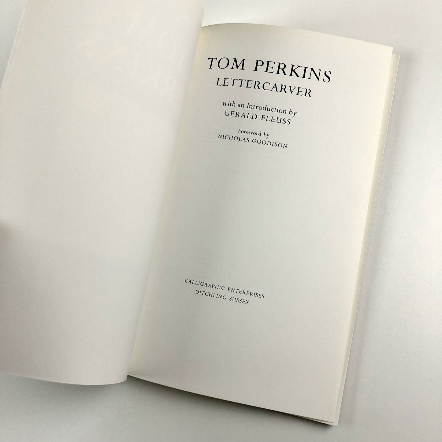 Tom Perkins Lettercarver – And The Word Was Made Stone | Introduction by Gerald Fleuss, 1998
