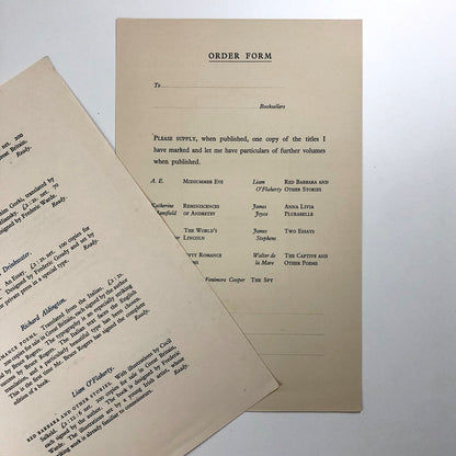 Prospectus leaflet – New Works by Modern Authors | Dulau / Crosby / Gaige | Bowling Green Press