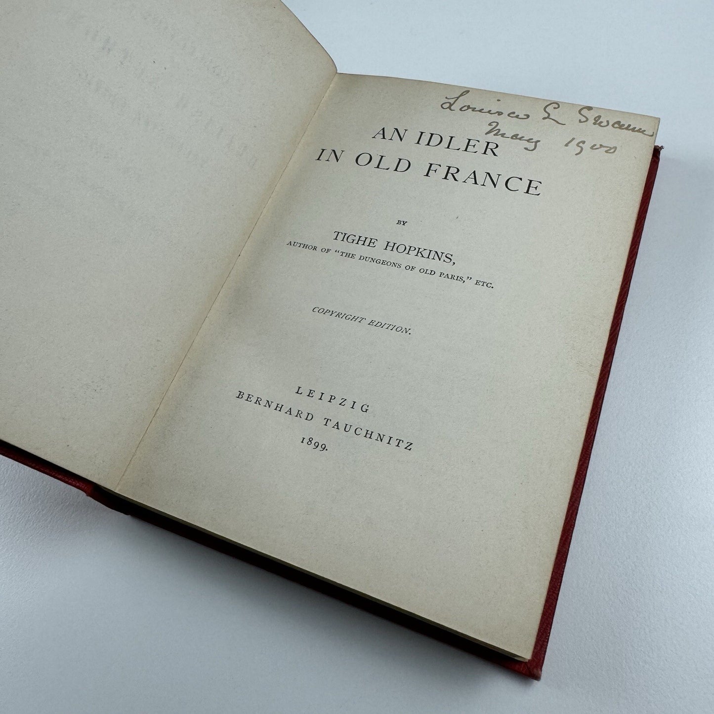 An Idler in Old France – Collection of British Authors, by Tighe Hopkins | Bernhard Tauchnitz, 1899