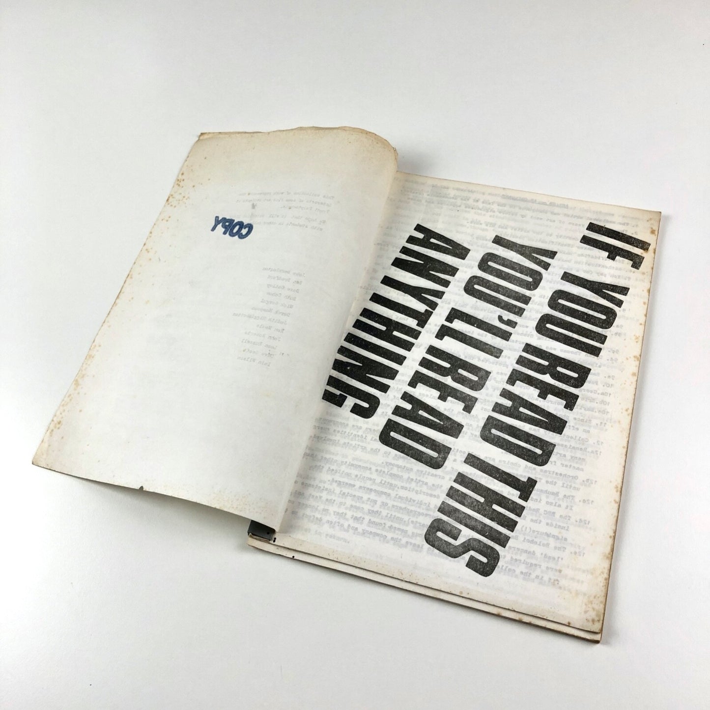 Trent Polytechnic – Fine Art Students work self-published 1970s/80s?