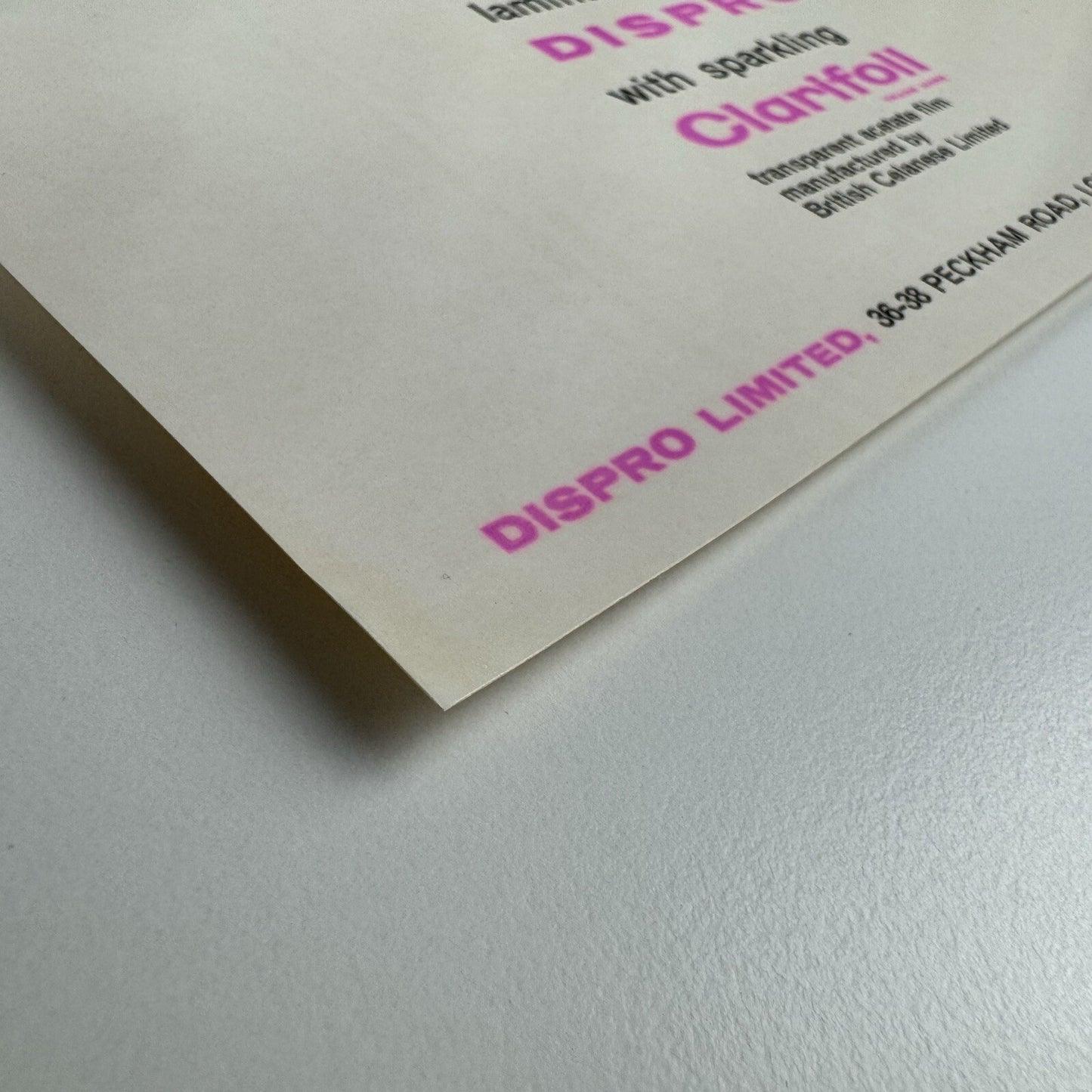 Promotional leaflet for laminated paper | Dispro Clarifoil 1960s