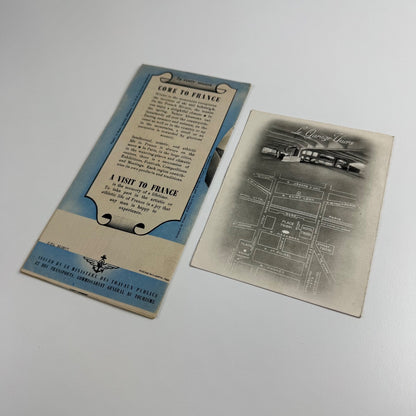 Ephemera x 2 leaflets Grand Hotel Thiers and general France travel mid 20C
