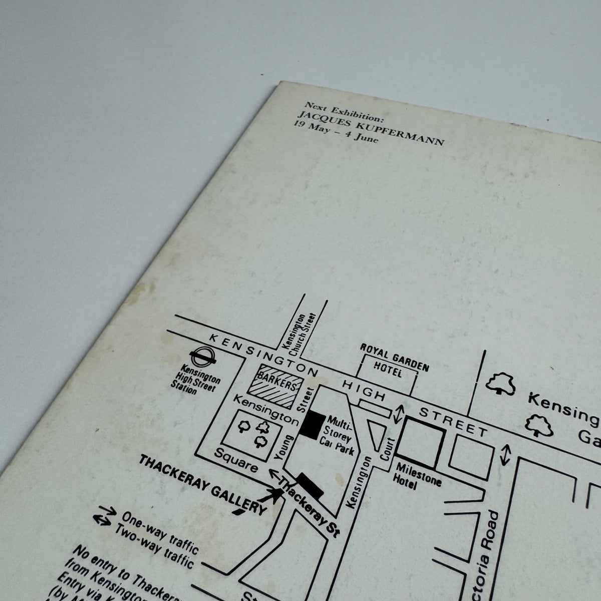 Folding card Peter Coker | Thackeray Gallery, 1976