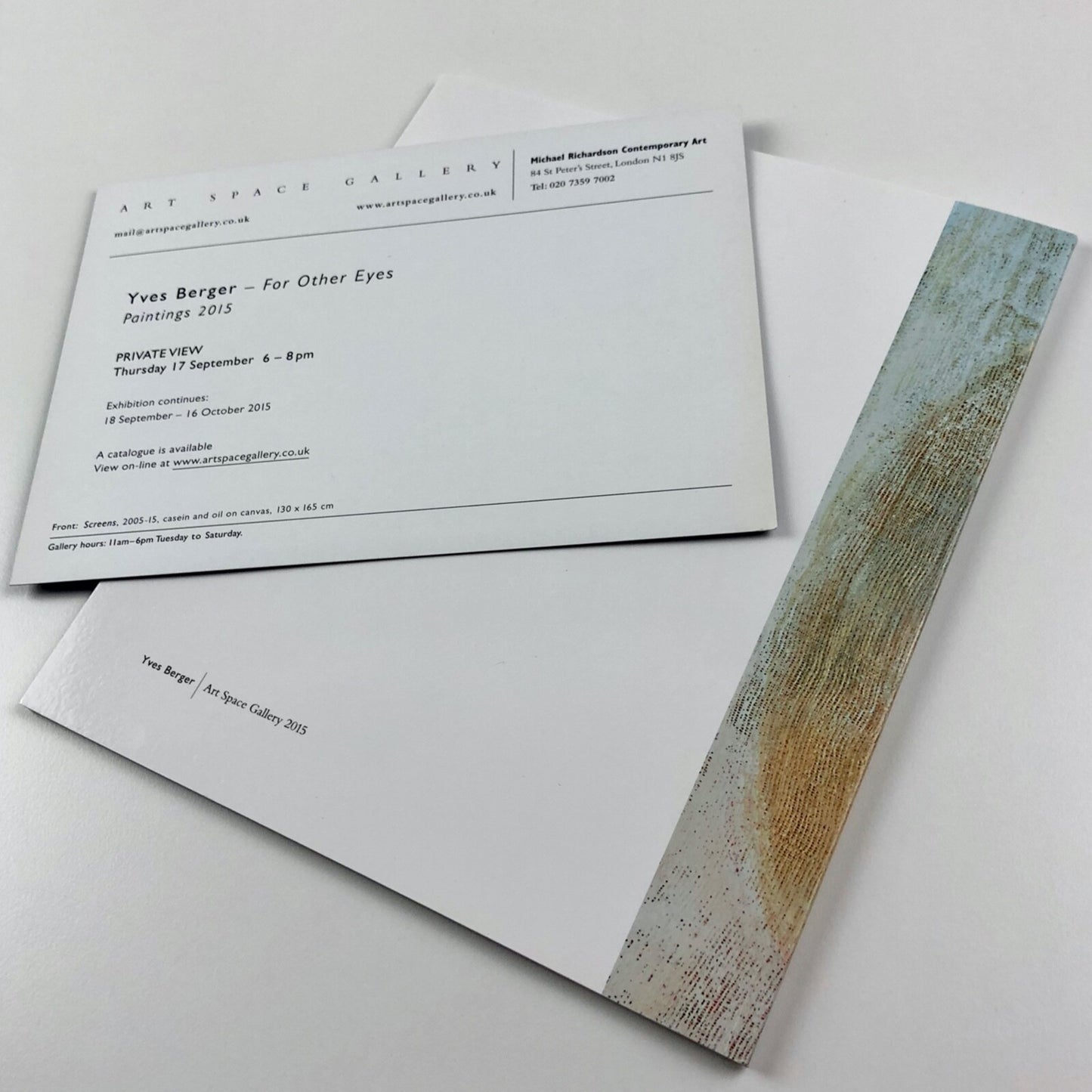 Yves Berger. For Other Eyes. Paintings 2015 | Art Space Gallery catalogue