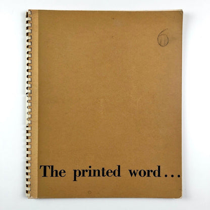 The Printed Word | Typography by Linotype type specimens | Linotype and Machinery