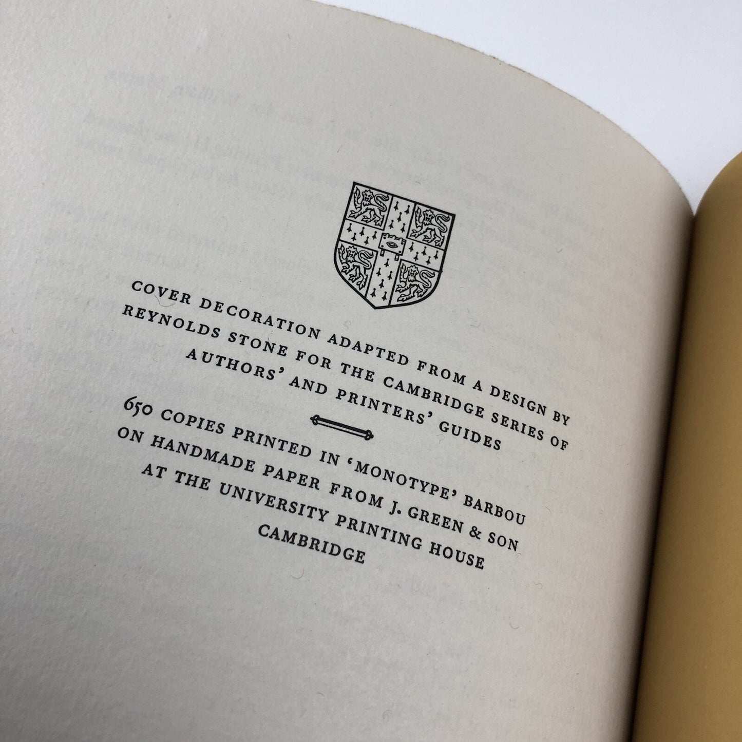 Tributes to Brooke Crutchley on his retirement as University Printer 1946-74 | Cambridge University Printing House, 1975