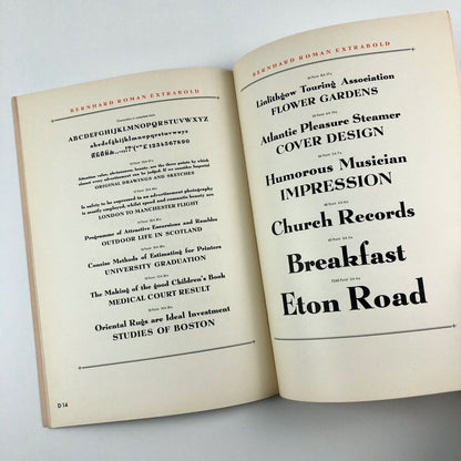 Bernhard Types | Type specimen leaflet | Soldans Ltd, London – late 1930s?