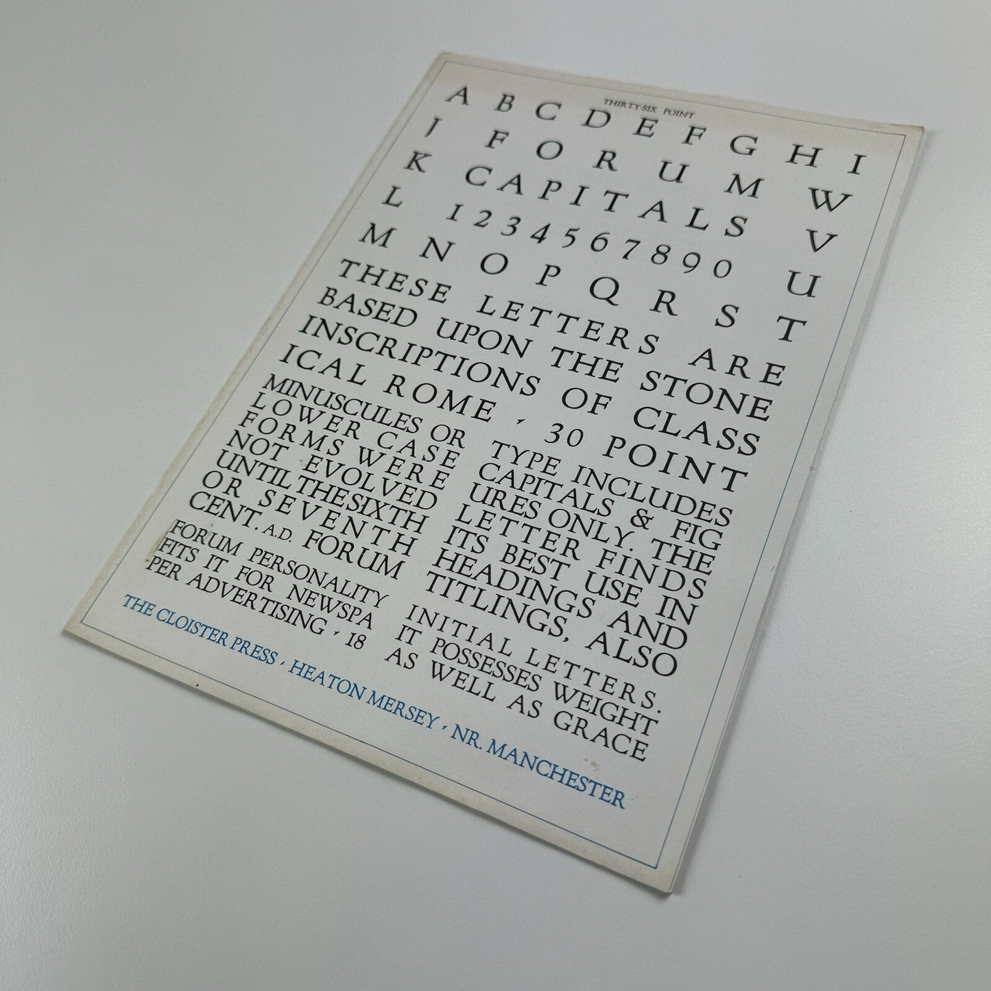 The Cloister Press Heaton Mersey near Manchester | Catalogue of the Collection in The Manchester University Library by Ian Rogerson | Second edition 1993
