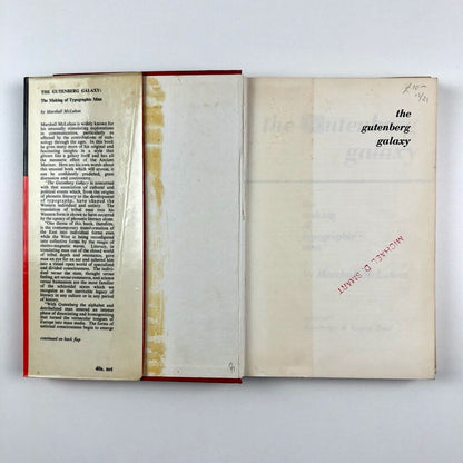 The Gutenberg Galaxy. The Making of Typographic Man | Marshall McLuhan | 1967