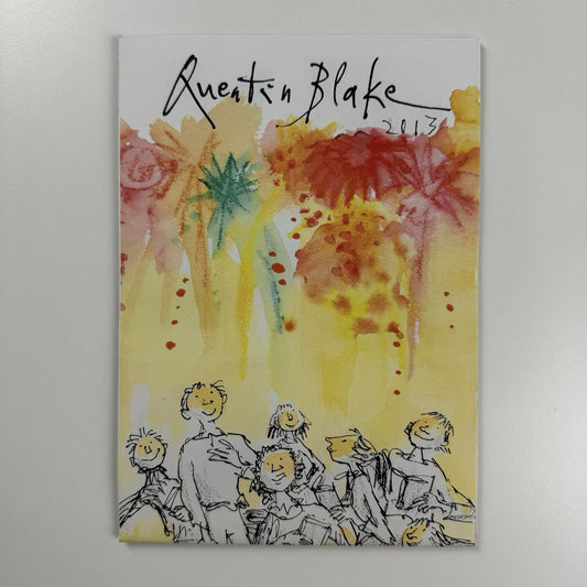 Promotional leaflet for Quentin Blake. Fireworks, Fanfares & Fancies! Chris Beetles 2013/14