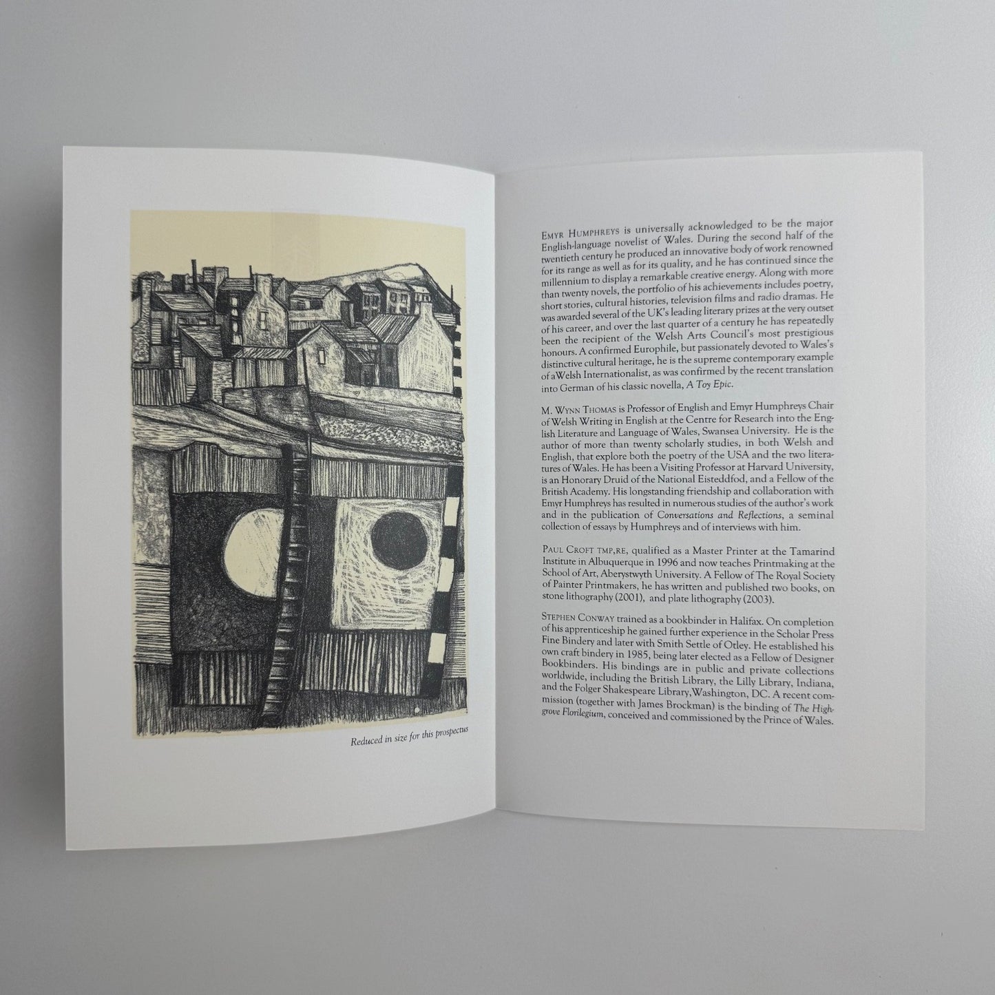 Prospectus for Welsh Time Emyr Humphrey's career ed. M. Wynn Thomas Gwasg Gregynog