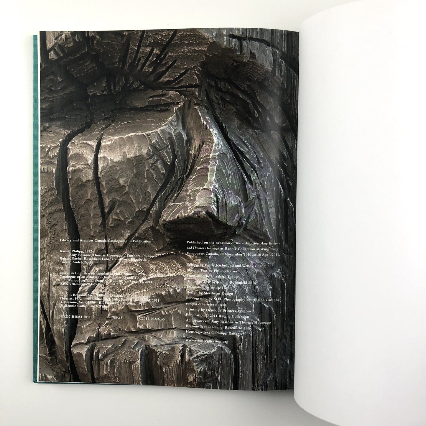Amy Bessone / Thomas Houseago | Rennie Collection, Wing Sang, Vancouver | 2011 catalogue