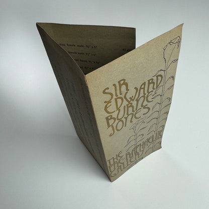 Leaflet for the exhibition Paintings by Sir Edward Burne-Jones | Pre-Raphaelite Gallery, Antique Hypermarket, London 1969