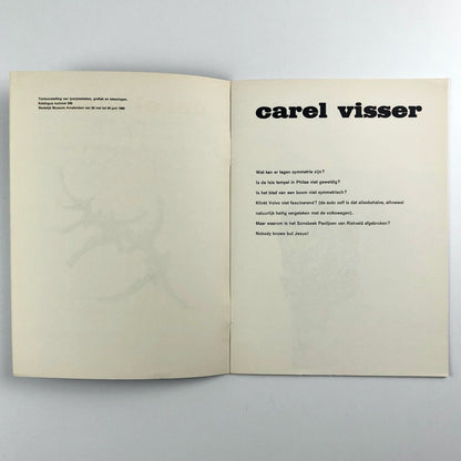 Carel Visser | Stedelijk Museum – exhibition catalogue no. 240, 1960